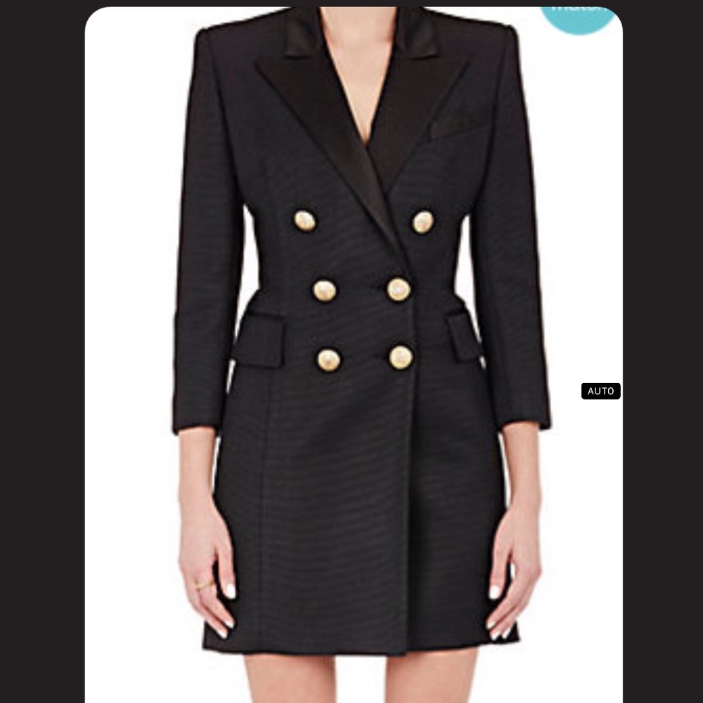 Balmain Double Breasted Coat Dress